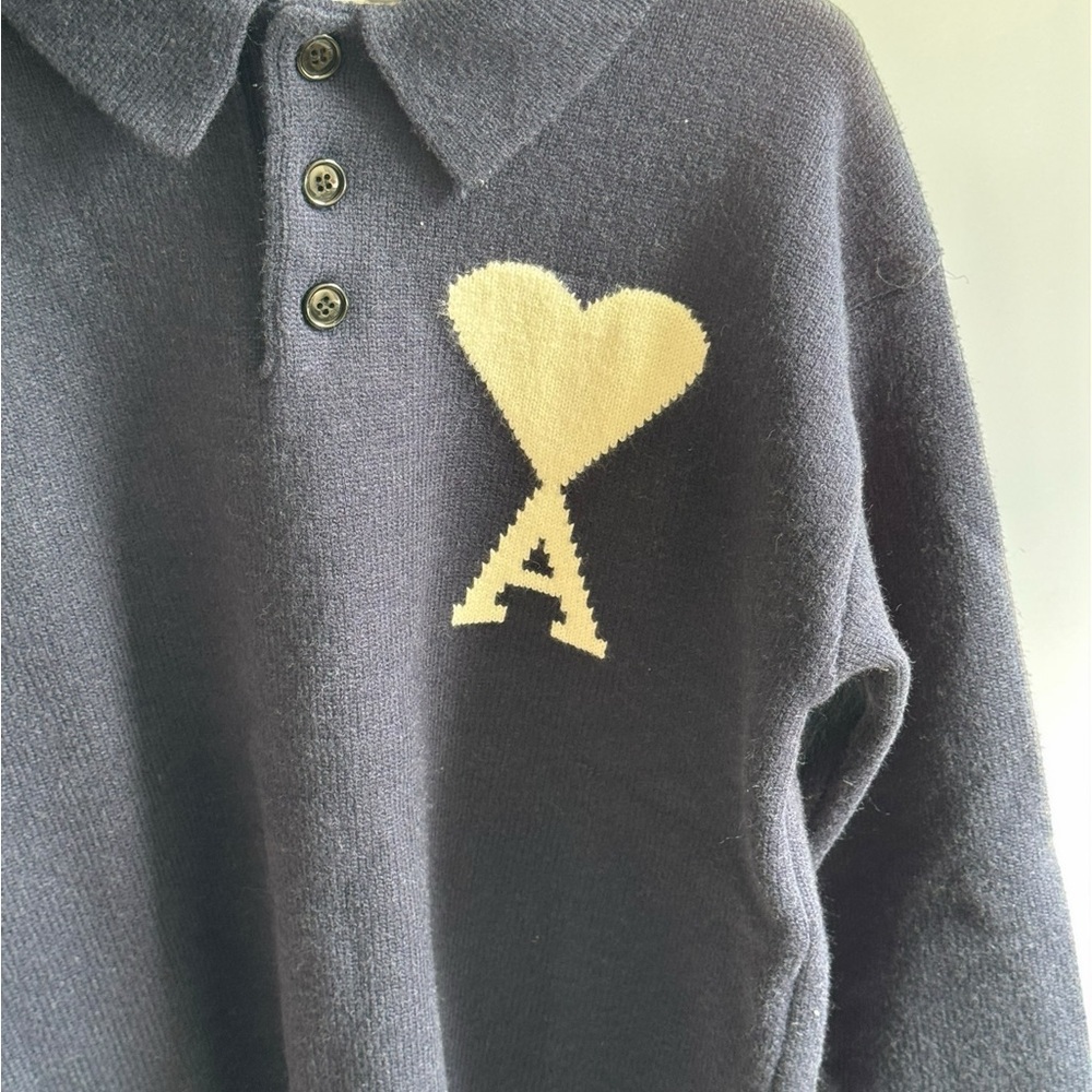 Ami Paris Sweater Navy M - Picture 4 of 11